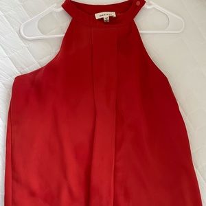 Orange halter neck top monteau